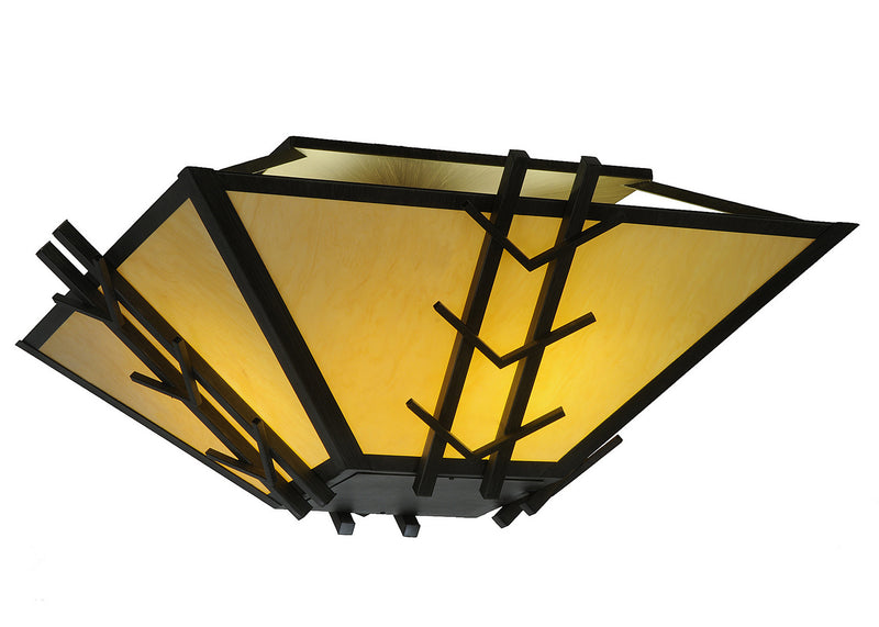 Meyda Tiffany 249860 Eight Light Semi-Flushmount, Antique Iron Gate