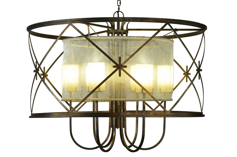 Meyda Tiffany 249906 Six Light Pendant, French Bronze