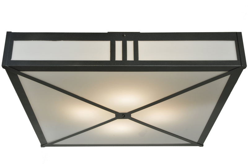 Meyda Tiffany 249975 Four Light Flushmount, Blackened Pewter