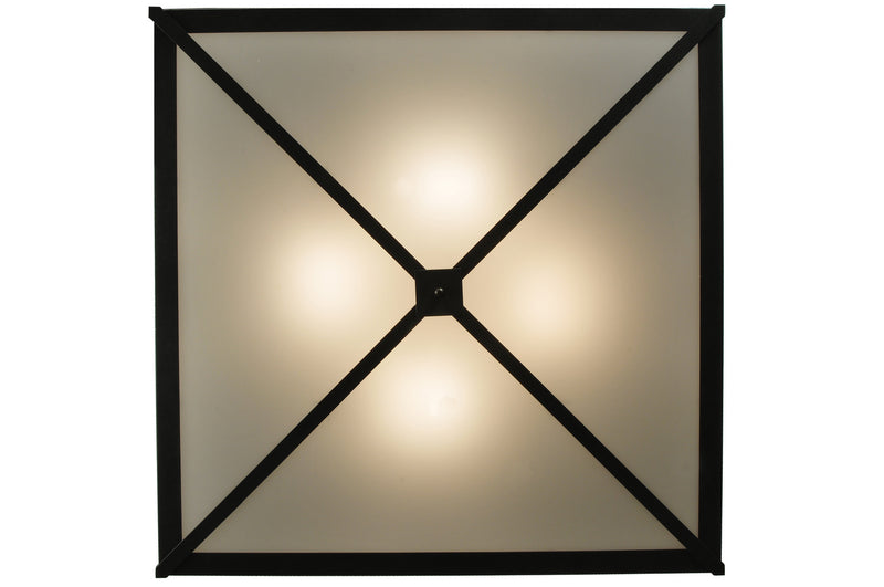 Meyda Tiffany 249975 Four Light Flushmount, Blackened Pewter