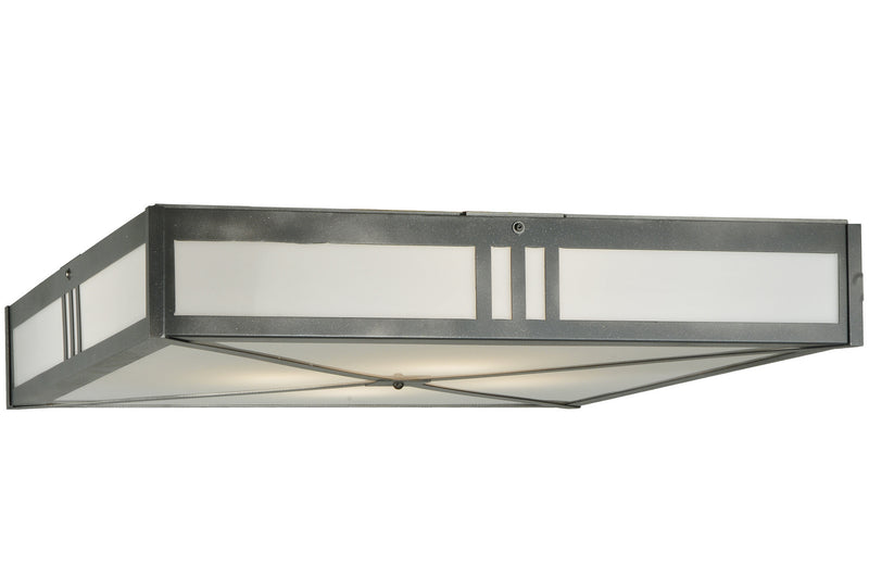 Meyda Tiffany 249975 Four Light Flushmount, Blackened Pewter