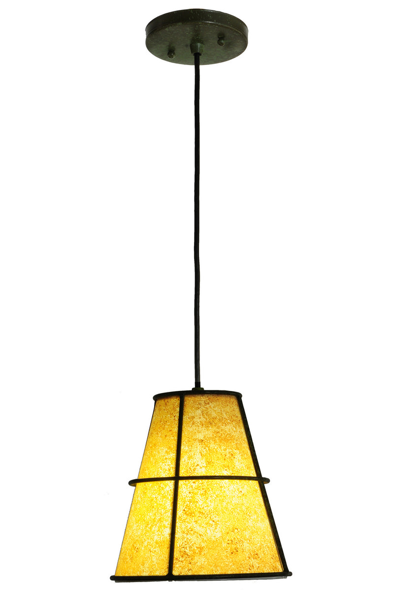 Meyda Tiffany 250004 One Light Mini Pendant, Weathered Brass