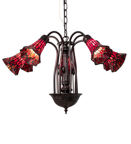 Meyda Tiffany 49252 Seven Light Chandelier, Mahogany Bronze
