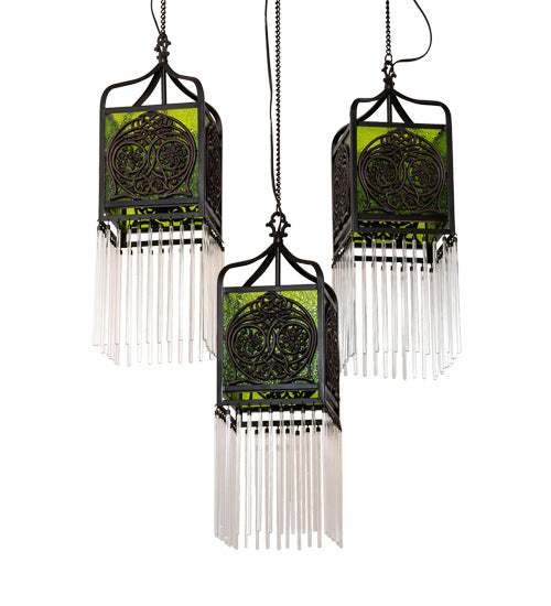 Meyda Tiffany 50522 Three Light Pendant, Mahogany Bronze