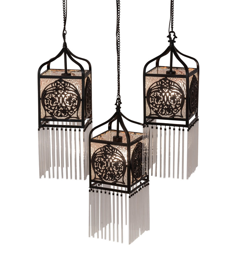 Meyda Tiffany 50536 Three Light Pendant, Mahogany Bronze