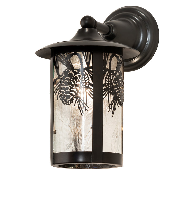 Meyda Tiffany 54244 One Light Wall Sconce, Clear Leaf Glass