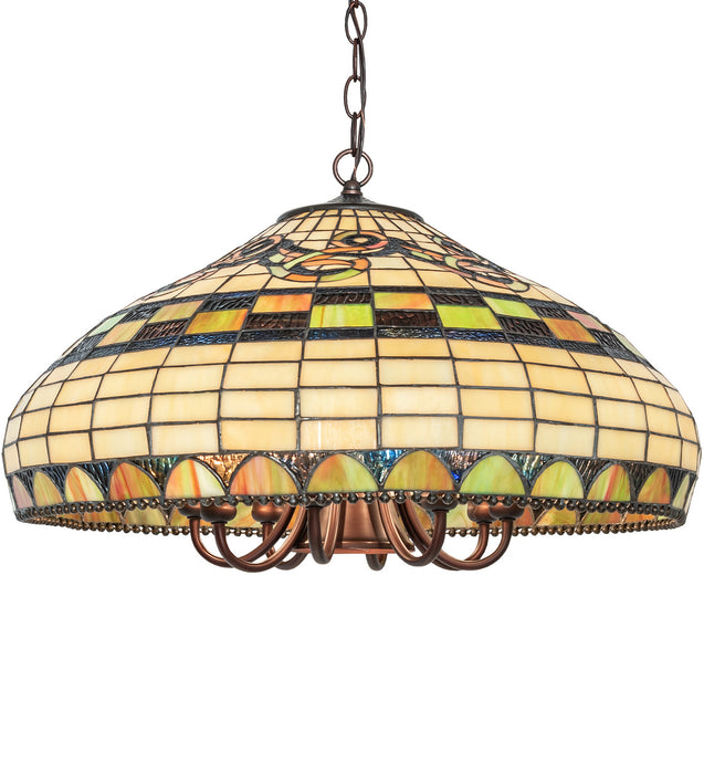 Meyda Tiffany 65670 Nine Light Pendant, Mahogany Bronze