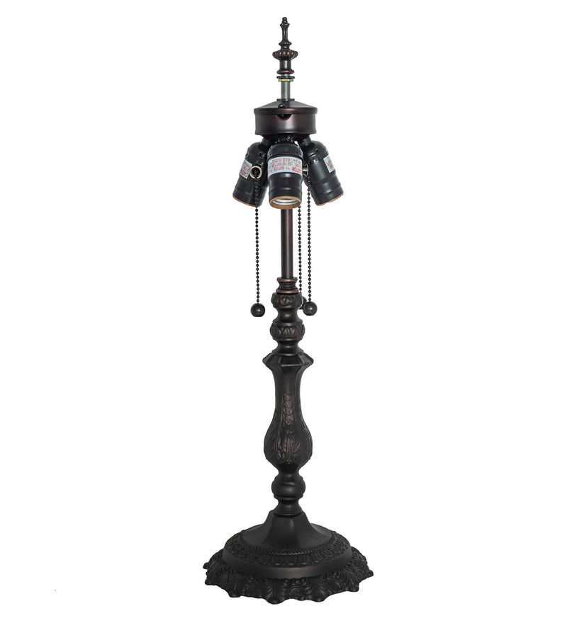 Meyda Tiffany 67806 Three Light Table Base, Mahogany Bronze