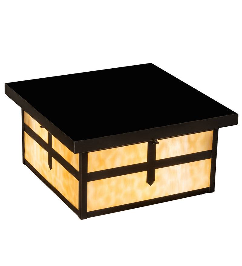 Meyda Tiffany 87525 Two Light Flushmount, Craftsman Brown