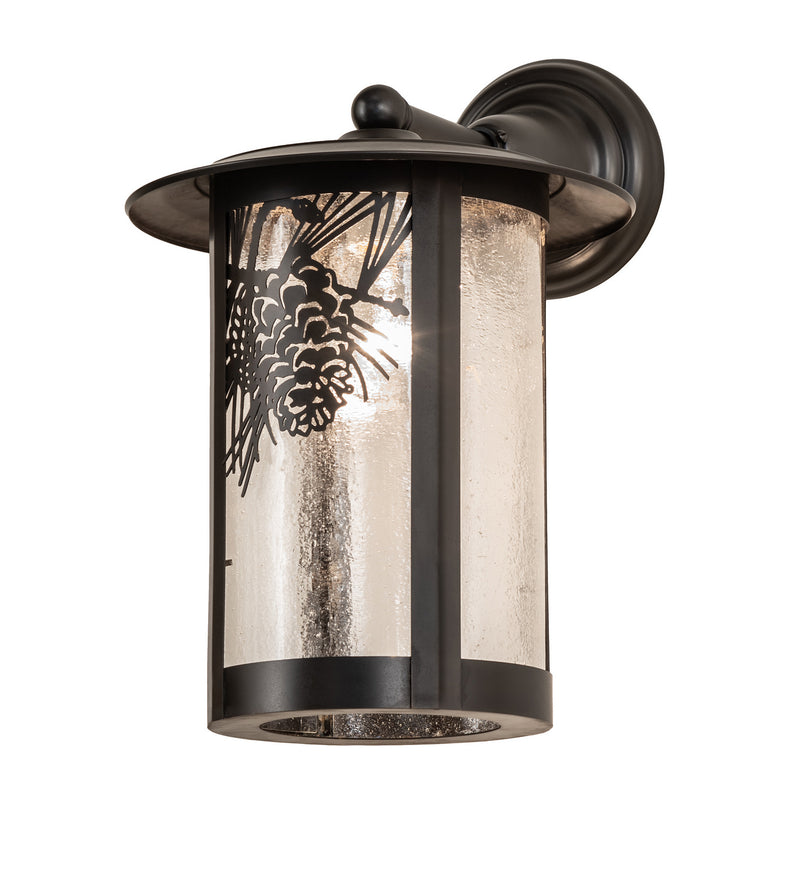Meyda Tiffany 91383 One Light Wall Sconce, Craftsman Brown On Brass