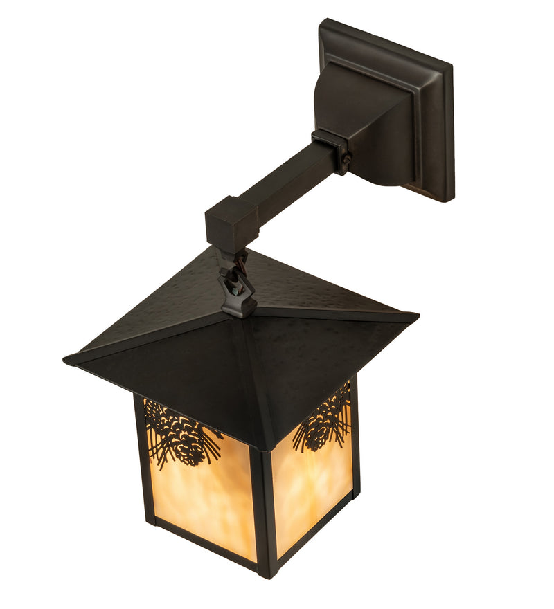 Meyda Tiffany 96567 One Light Wall Sconce, Craftsman Brown