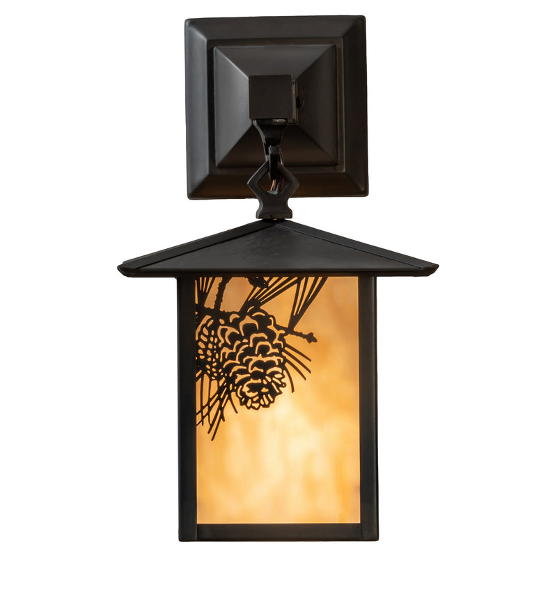 Meyda Tiffany 96567 One Light Wall Sconce, Craftsman Brown