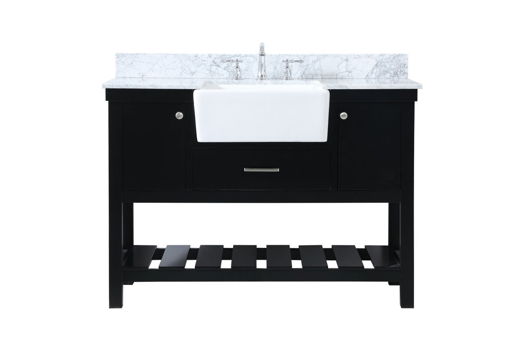 Elegant Lighting VF60148BK-BS Single Bathroom Vanity, Black