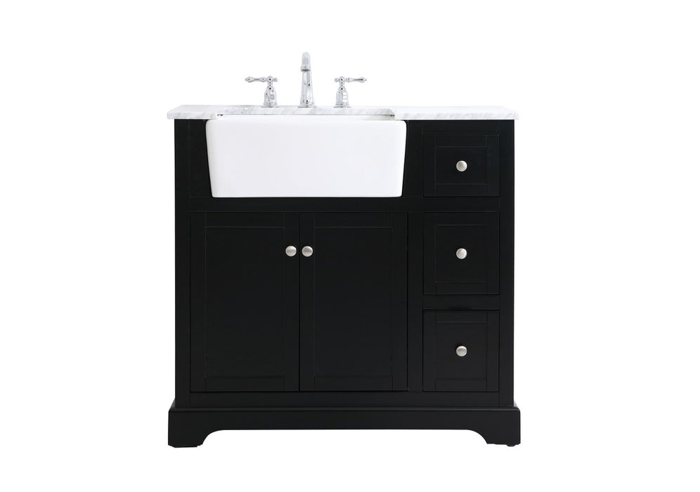Elegant Lighting VF60236BK Single Bathroom Vanity, Black