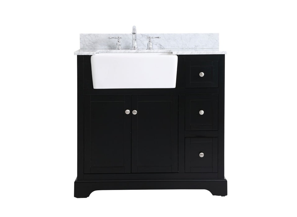 Elegant Lighting VF60236BK-BS Single Bathroom Vanity, Black