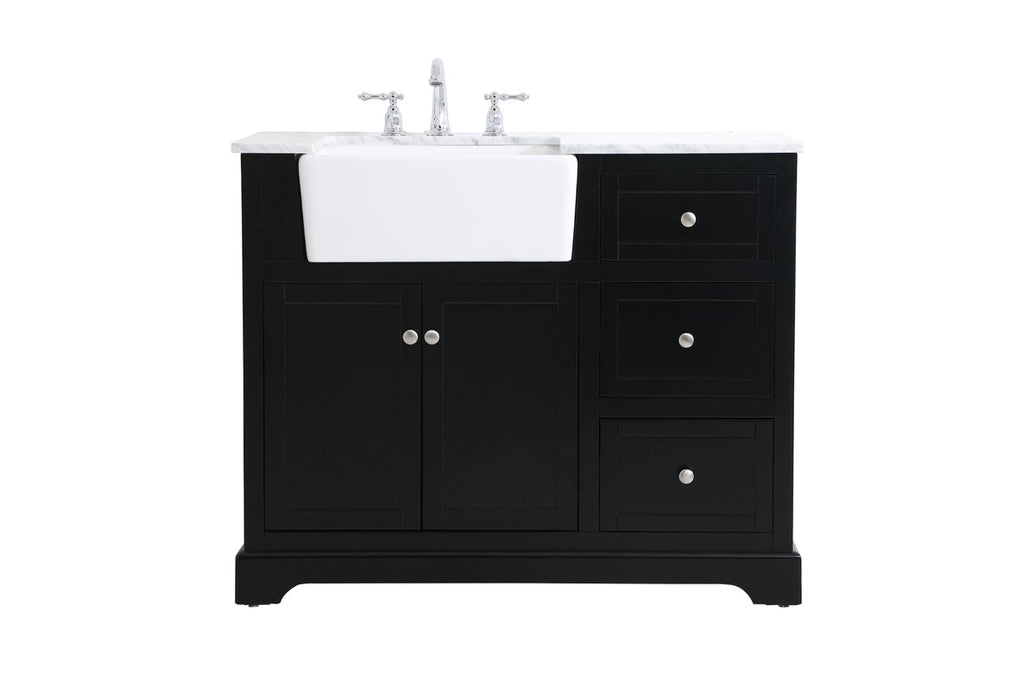 Elegant Lighting VF60242BK Single Bathroom Vanity, Black