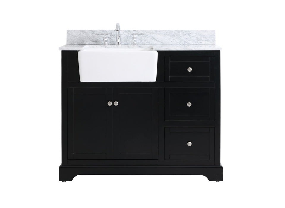 Elegant Lighting VF60242BK-BS Single Bathroom Vanity, Black