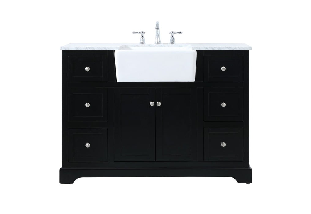 Elegant Lighting VF60248BK Single Bathroom Vanity, Black