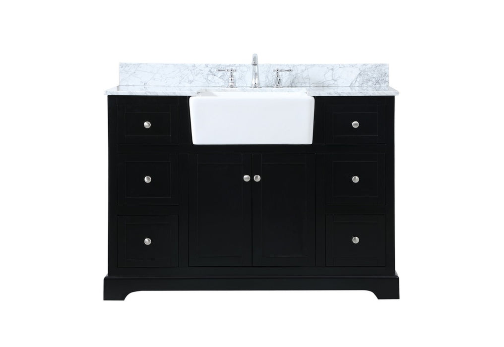 Elegant Lighting VF60248BK-BS Single Bathroom Vanity, Black