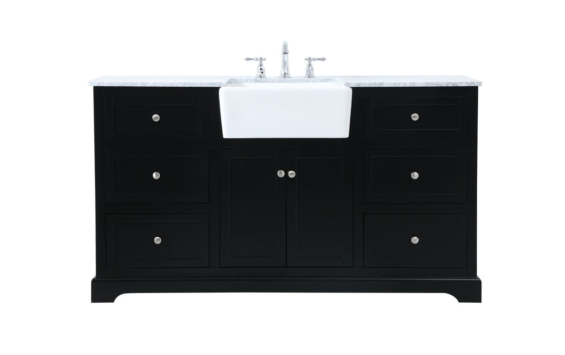Elegant Lighting VF60260BK Single Bathroom Vanity, Black