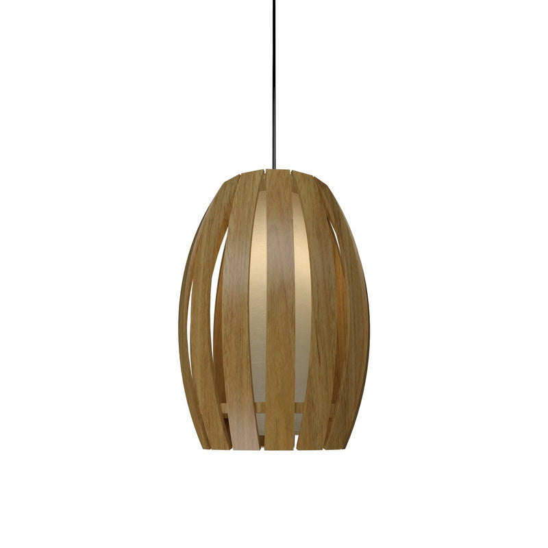 Accord Lighting 303.09 One Light Pendant, Louro Freijo