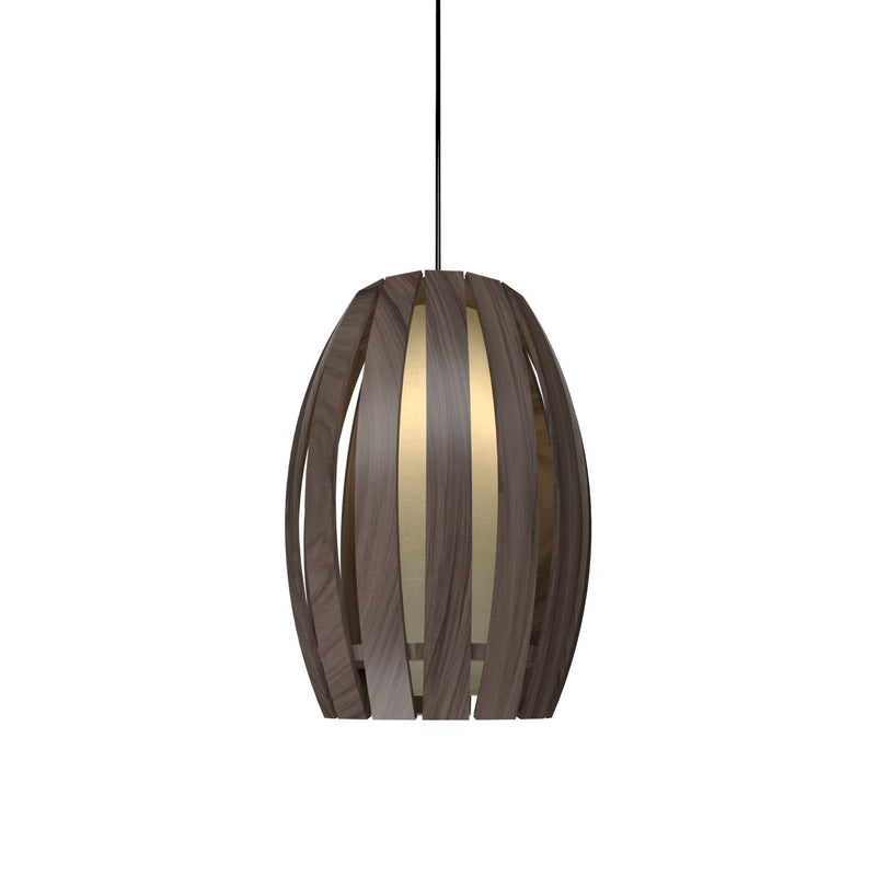 Accord Lighting 303.18 One Light Pendant, American Walnut