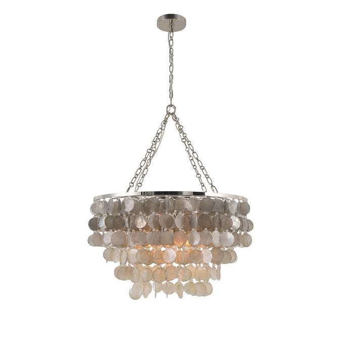 Terracotta Designs H20102-7 Seven Light Chandelier, Polished Nickel