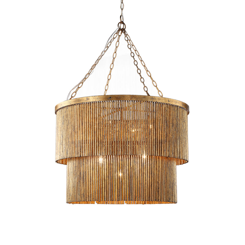 Terracotta Designs H22107-9AG Nine Light Chandelier, Antique Gild Gold