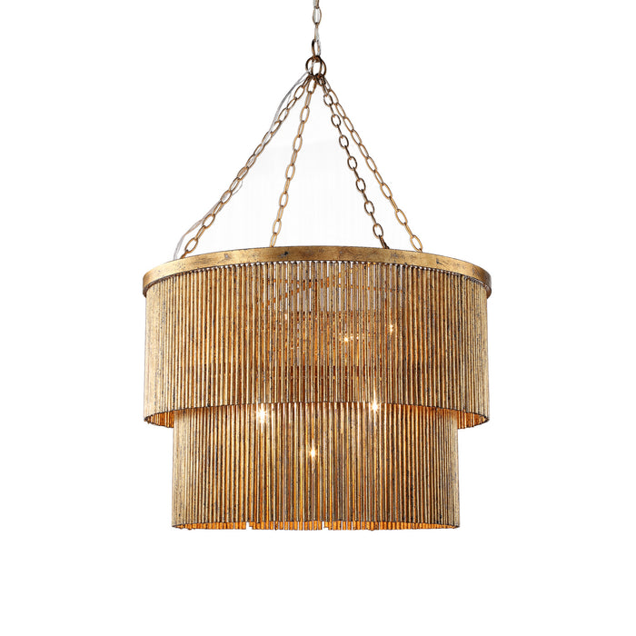 Terracotta Designs H22107-9AG Nine Light Chandelier, Antique Gild Gold