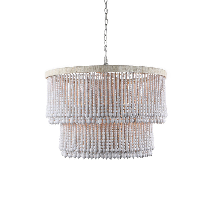 Terracotta Designs H22110-6W Six Light Chandelier, White