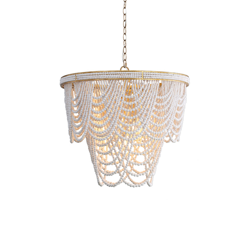 Terracotta Designs H22111-9G Nine Light Chandelier, Gold, White