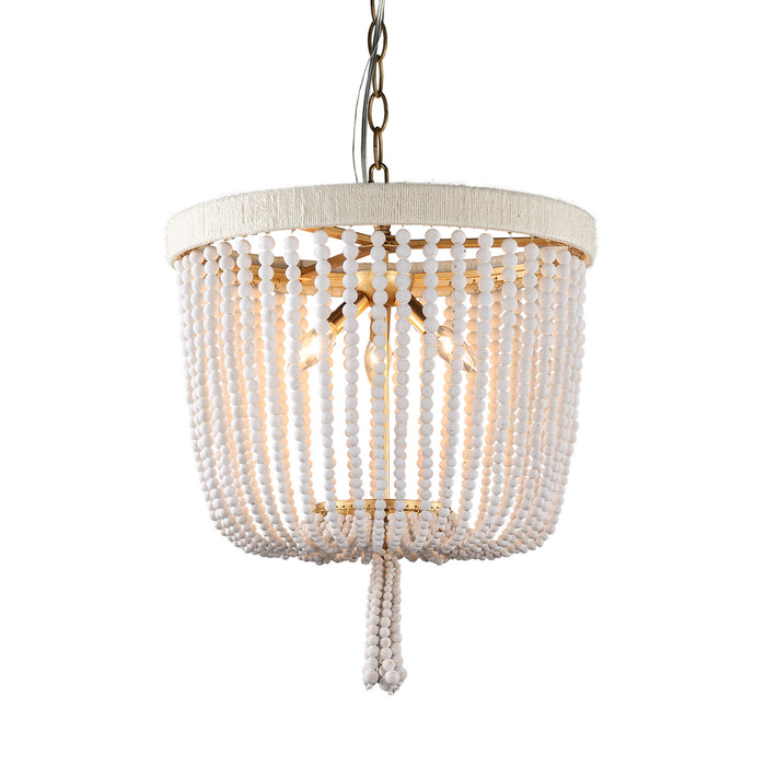 Terracotta Designs H22112-3 Three Light Chandelier, Gold Leaf