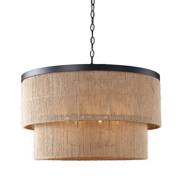 Terracotta Designs H22117-6 Six Light Chandelier, Matte Black