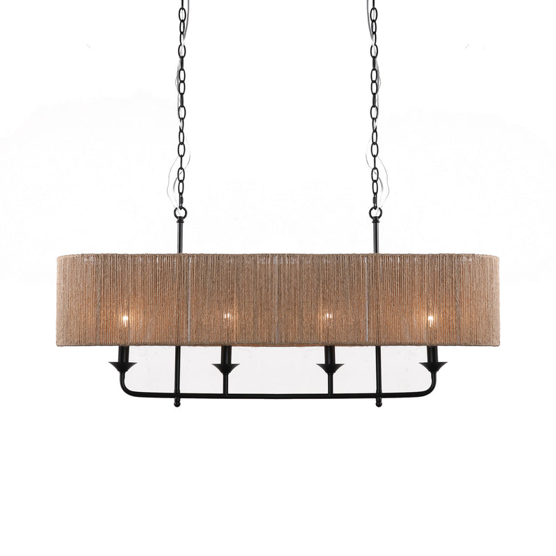 Terracotta Designs H22119-4 Four Light Chandelier, Matte Black