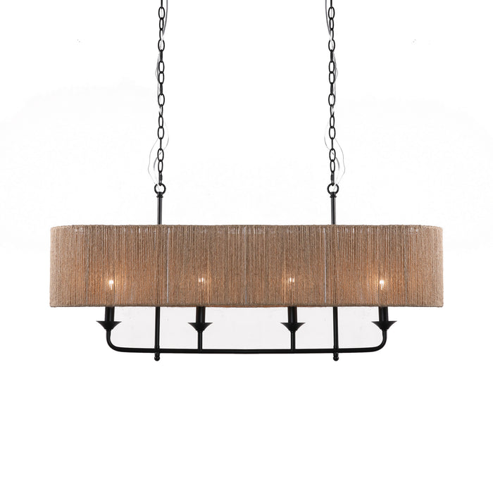 Terracotta Designs H22119-4 Four Light Chandelier, Matte Black