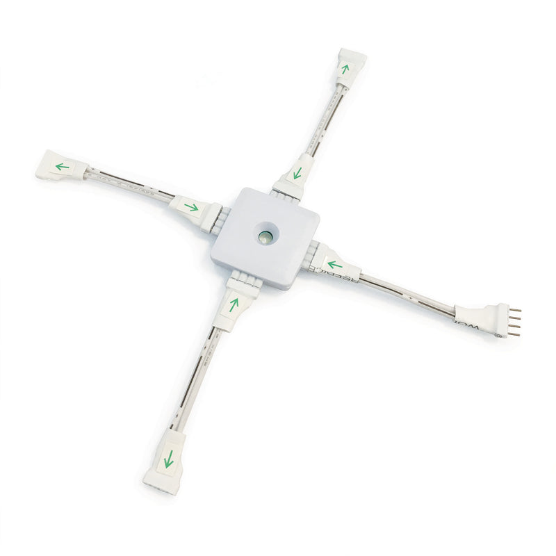 Nora Lighting NAHO-601W X Splitter Cable For 24V LED High Output Tape Light, White