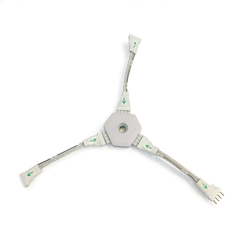 Nora Lighting NATL-300W "Y" Splitter Cable for Side-Lit Tape Light, White