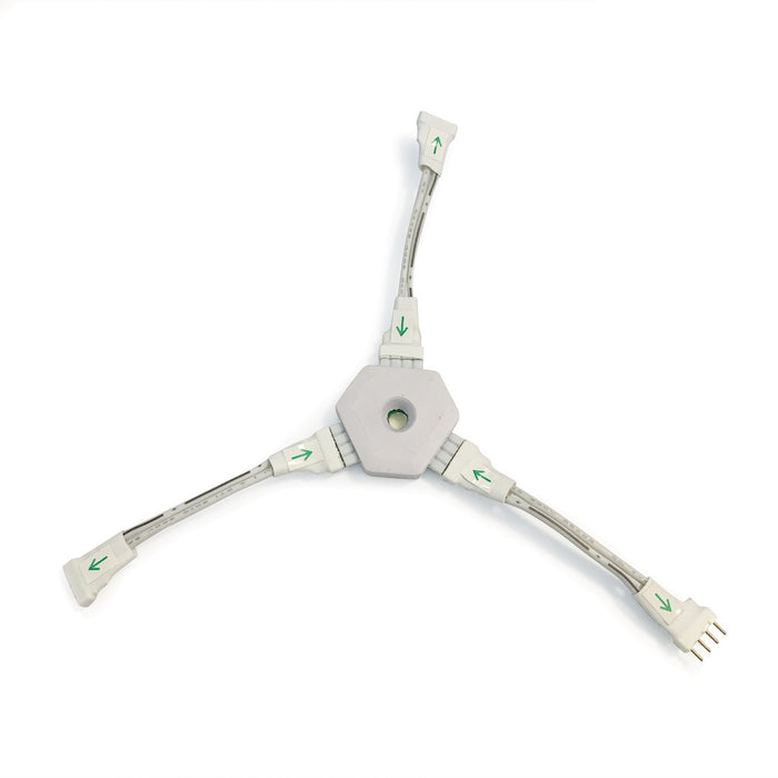 Nora Lighting NATL-300W "Y" Splitter Cable for Side-Lit Tape Light, White