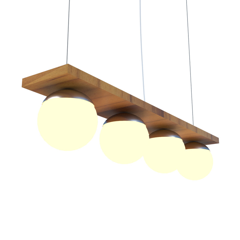 Accord Lighting 623.12 Four Light Pendant, Teak