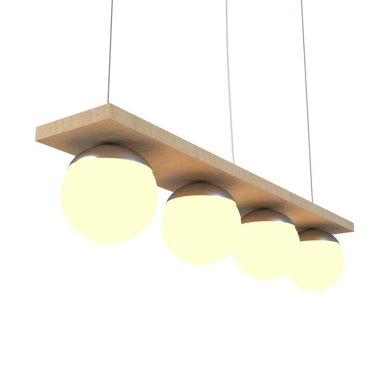 Accord Lighting 623.34 Four Light Pendant, Maple