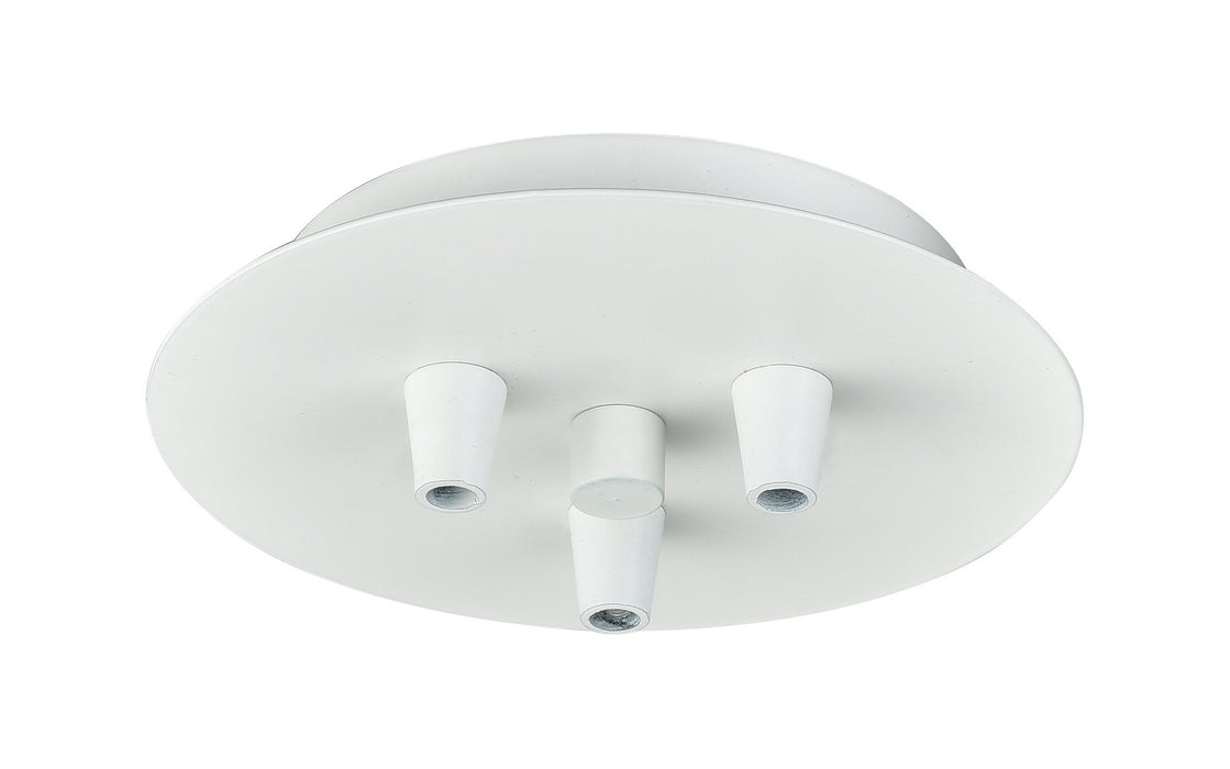 Innovations 103-W Three Light Multi Port Canopy, White
