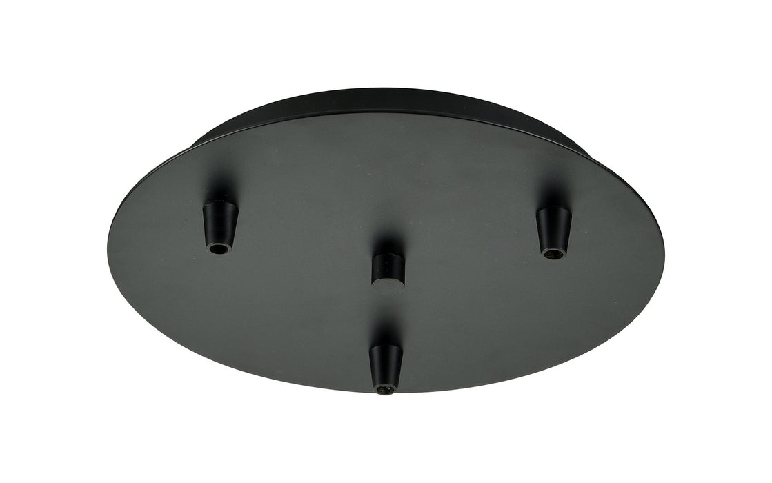 Innovations 113-BK Three Light Multi Port Canopy, Matte Black