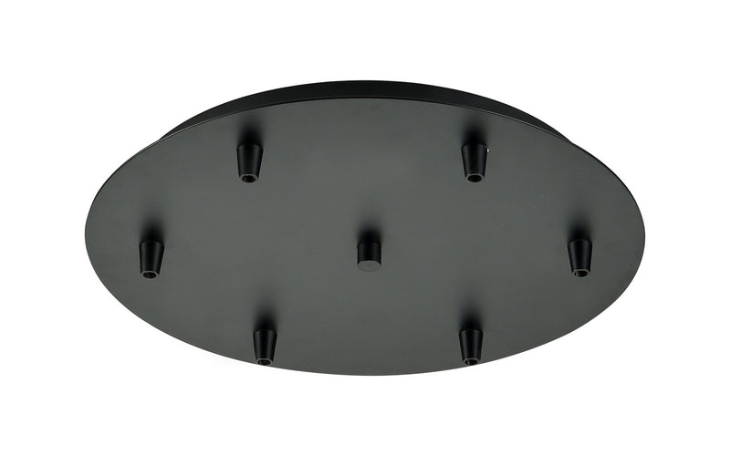 Innovations 116-BK Six Light Multi Port Canopy, Matte Black