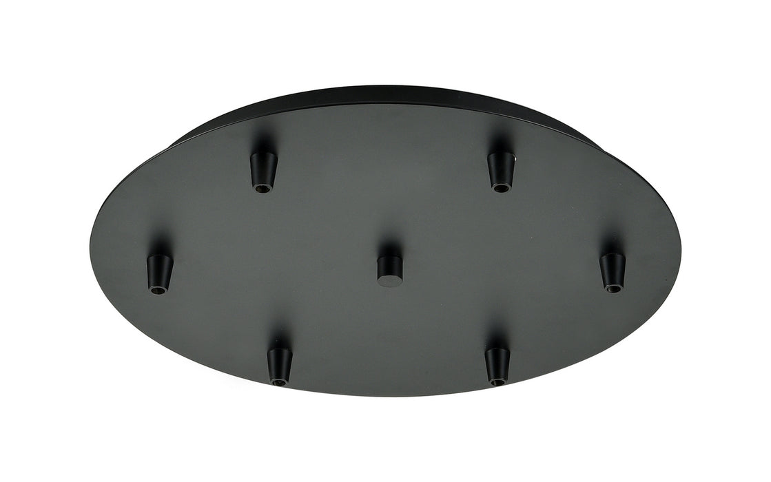 Innovations 116-BK Six Light Multi Port Canopy, Matte Black