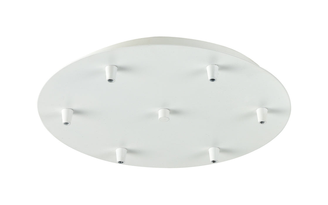 Innovations 116-W Six Light Multi Port Canopy, White