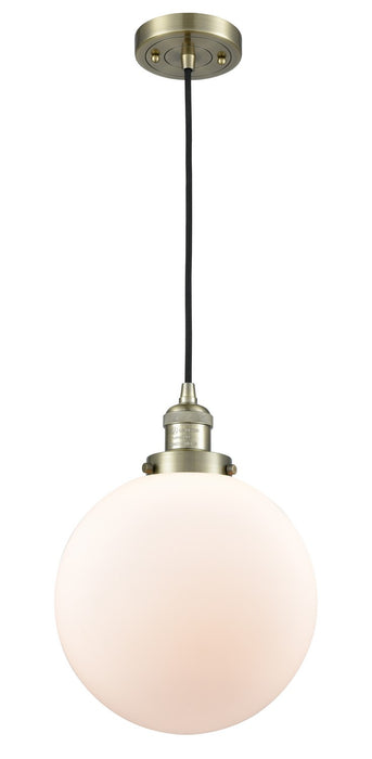 Innovations 201C-AB-G201-10-LED LED Mini Pendant, Antique Brass