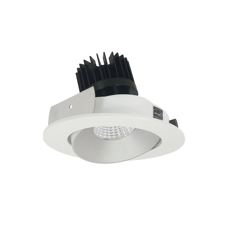 Nora Lighting NIO-4RC40XHZMPW/HL Adjustable Trim, Haze Reflector / Matte Powder White Flange