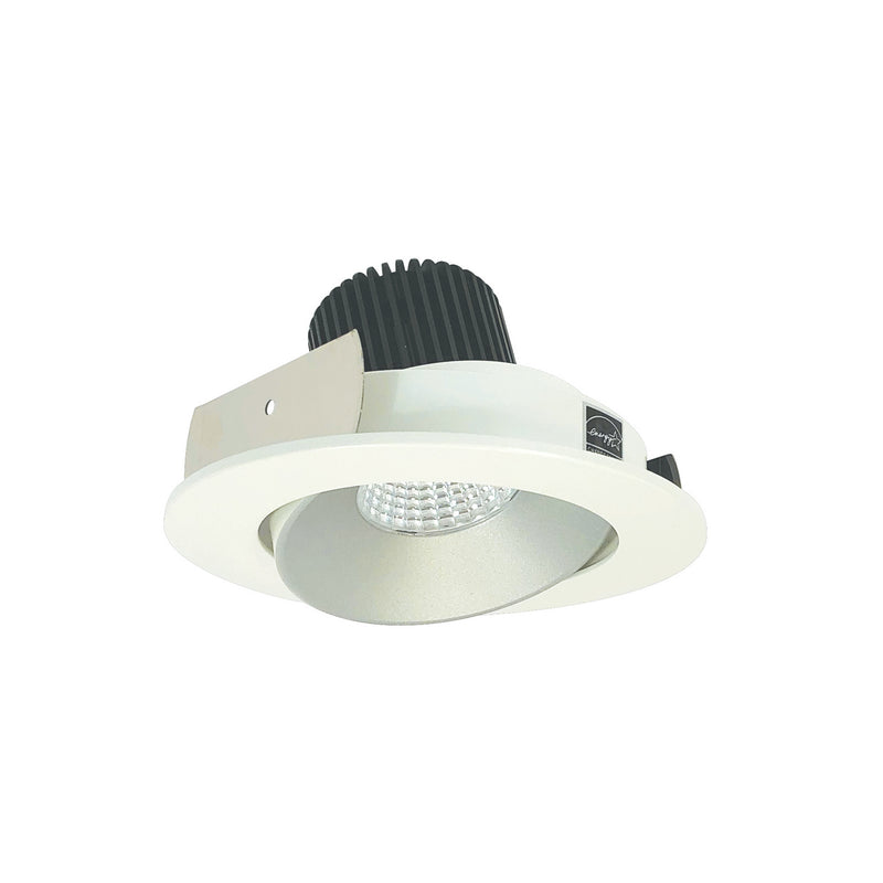 Nora Lighting NIO-4RC50XHZMPW Adjustable Trim, Haze Reflector / Matte Powder White Flange