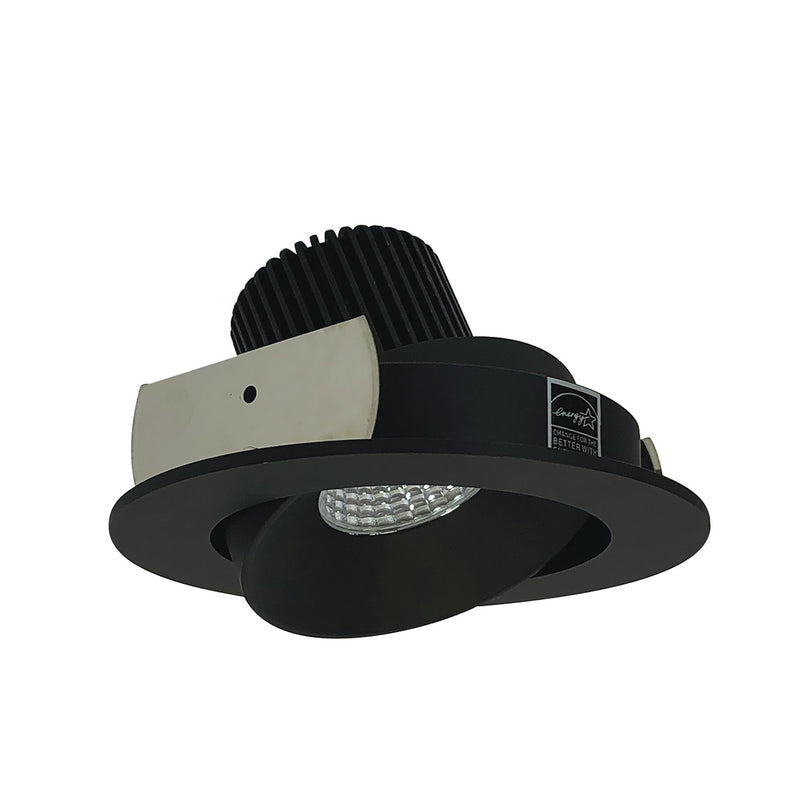 Nora Lighting NIO-4RCCDXBB 4" Adj. Round Cone Regressed, Black Reflector / Black Flange