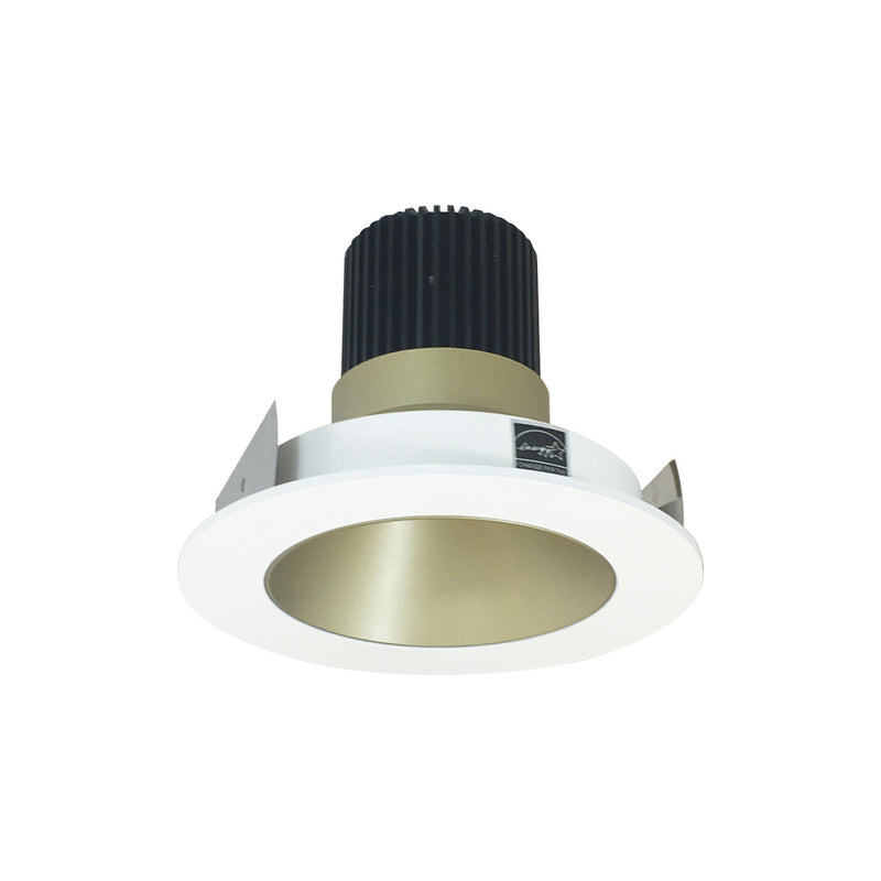 Nora Lighting NIO-4RNDC27XCHMPW/10 Reflector Non-Adjustable Trim, Champagne Haze Reflector / Matte Powder White Flange